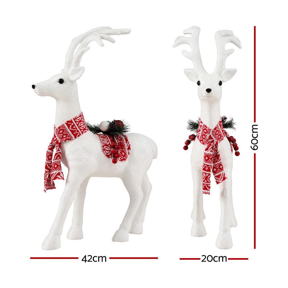 Jingle Jollys Occasions > Christmas > Christmas Decorations Jingle Jollys Christmas Reindeer 60cm Glitter Deer Ornaments Party Decorations