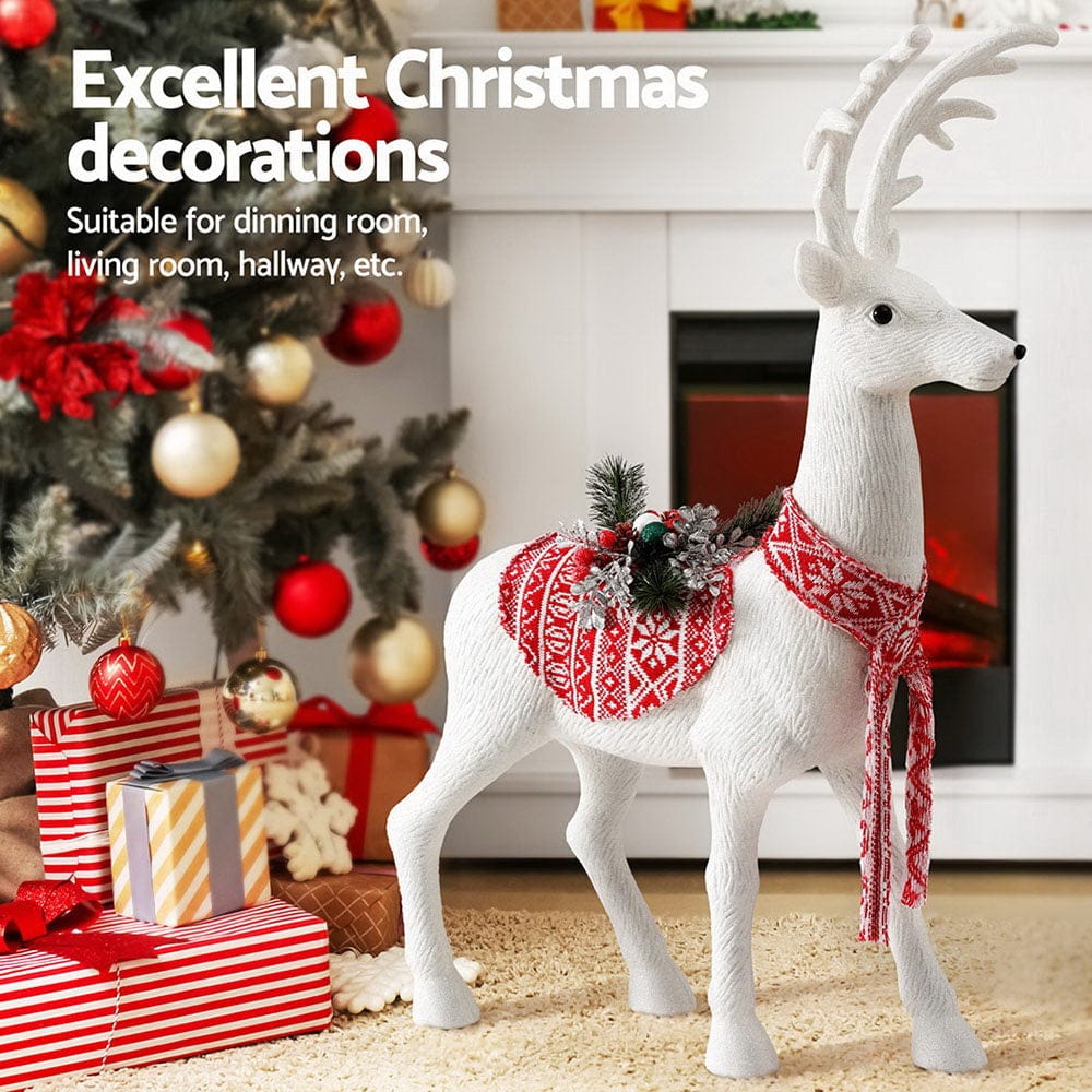 Jingle Jollys Occasions > Christmas > Christmas Decorations Jingle Jollys Christmas Reindeer 80cm Glitter Deer Ornaments Party Decorations