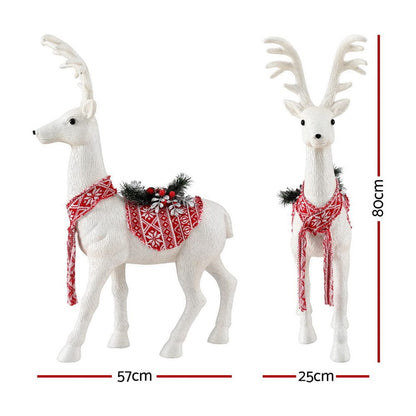 Jingle Jollys Occasions > Christmas > Christmas Decorations Jingle Jollys Christmas Reindeer 80cm Glitter Deer Ornaments Party Decorations