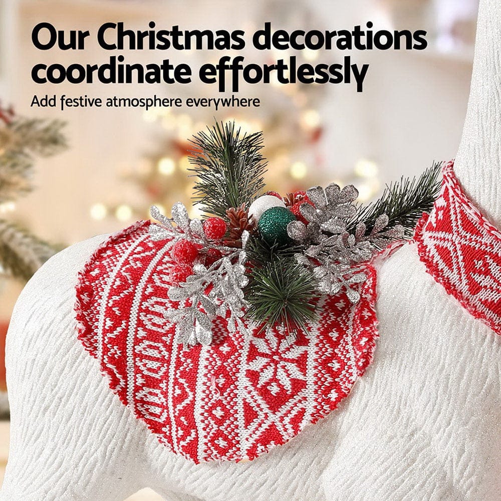 Jingle Jollys Occasions > Christmas > Christmas Decorations Jingle Jollys Christmas Reindeer 80cm Glitter Deer Ornaments Party Decorations