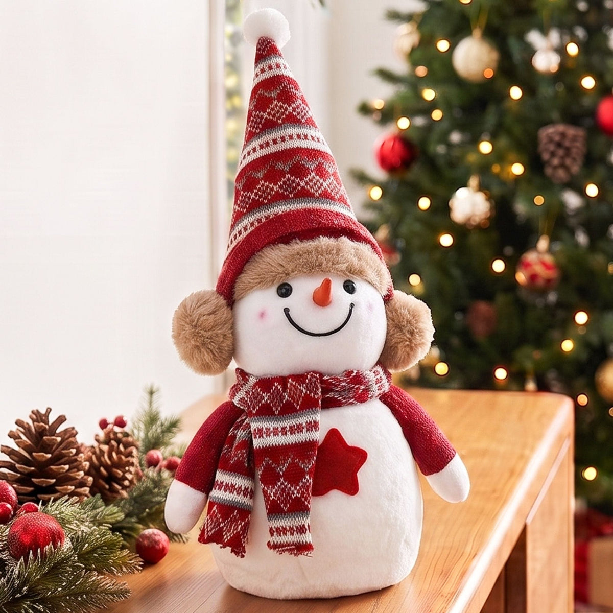 Jingle Jollys Occasions > Christmas > Christmas Decorations Jingle Jollys Christmas Snowman Handicraft Ornaments Party Decorations 35cm