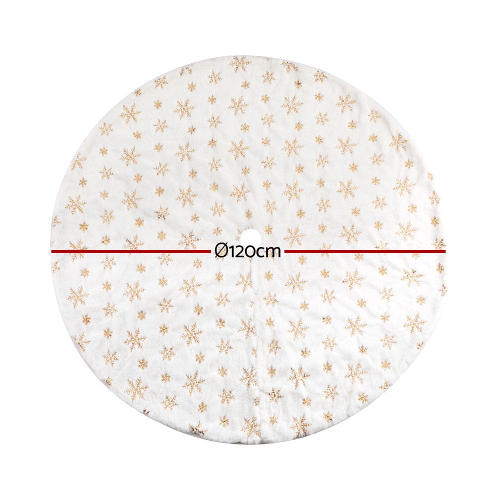 Jingle Jollys Occasions > Christmas > Christmas Decorations Jingle Jollys Christmas Tree Skirt 120cm Snowflake Ornaments Xmas Decorations