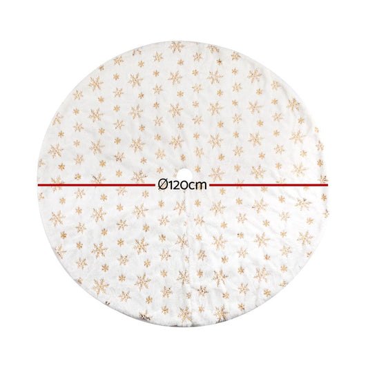 Jingle Jollys Occasions > Christmas > Christmas Decorations Jingle Jollys Christmas Tree Skirt 120cm Snowflake Ornaments Xmas Decorations