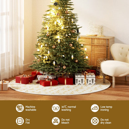 Jingle Jollys Occasions > Christmas > Christmas Decorations Jingle Jollys Christmas Tree Skirt 120cm Snowflake Ornaments Xmas Decorations