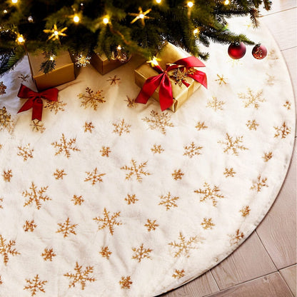 Jingle Jollys Occasions > Christmas > Christmas Decorations Jingle Jollys Christmas Tree Skirt 120cm Snowflake Ornaments Xmas Decorations