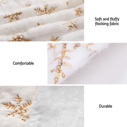 Jingle Jollys Occasions > Christmas > Christmas Decorations Jingle Jollys Christmas Tree Skirt 120cm Snowflake Ornaments Xmas Decorations
