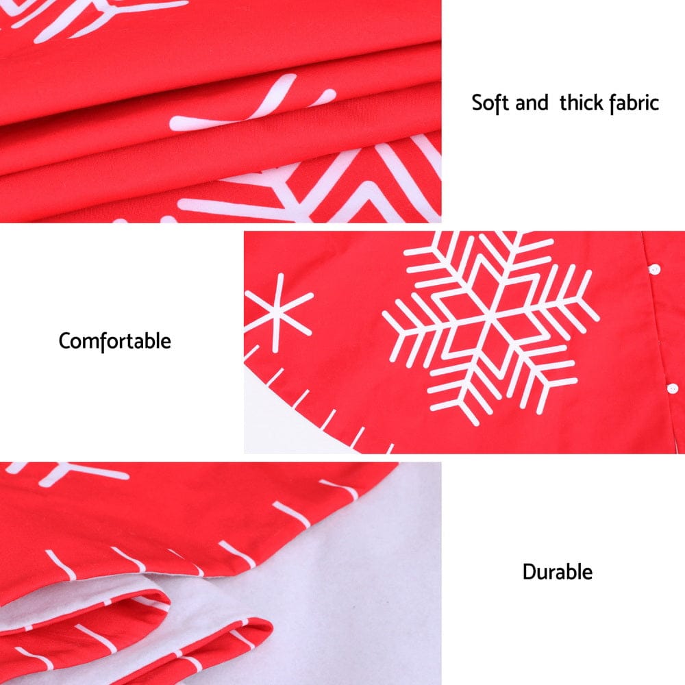 Jingle Jollys Occasions > Christmas > Christmas Decorations Jingle Jollys Christmas Tree Skirt 90cm Snowflake Ornaments Party Decorations
