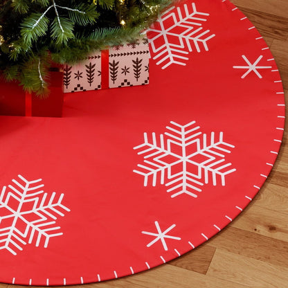 Jingle Jollys Occasions > Christmas > Christmas Decorations Jingle Jollys Christmas Tree Skirt 90cm Snowflake Ornaments Party Decorations