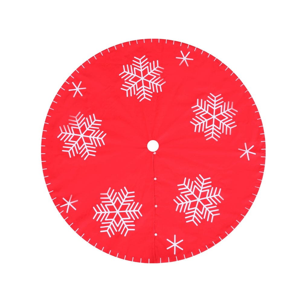 Jingle Jollys Occasions > Christmas > Christmas Decorations Jingle Jollys Christmas Tree Skirt 90cm Snowflake Ornaments Party Decorations
