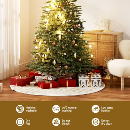 Jingle Jollys Occasions > Christmas > Christmas Decorations Jingle Jollys Christmas Tree Skirt 90cm Snowflake Ornaments Xmas Decorations