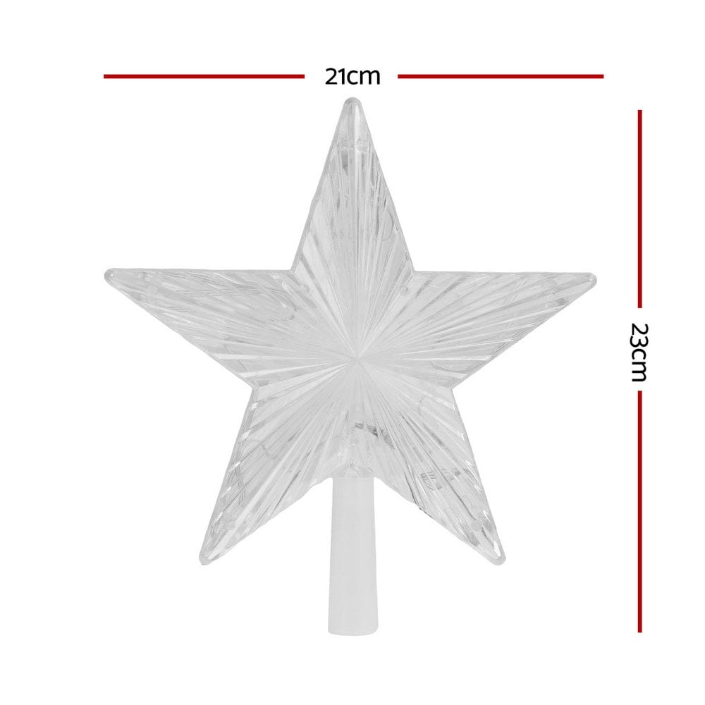 Jingle Jollys Occasions > Christmas > Christmas Decorations Jingle Jollys Christmas Tree Topper Star RGB LED Xmas Decor 80 Modes APP Control