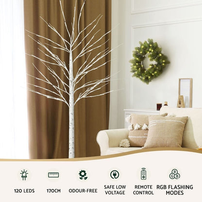 Jingle Jollys Occasions > Christmas > Christmas Trees 1.7M Christmas Tree 120 RGB LED Lights Jingle Jollys