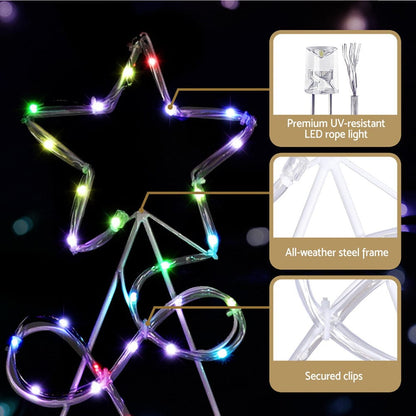 Jingle Jollys Occasions > Christmas > Christmas Trees 1.7M Christmas Tree 230 LED RGB Motif Lights Jingle Jollys