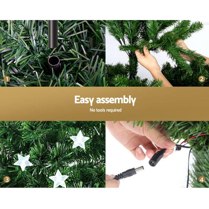 Jingle Jollys Occasions > Christmas > Christmas Trees Jingle Jollys 1.2m Christmas Tree Optic Fibre LED Xmas tree Multi Colour