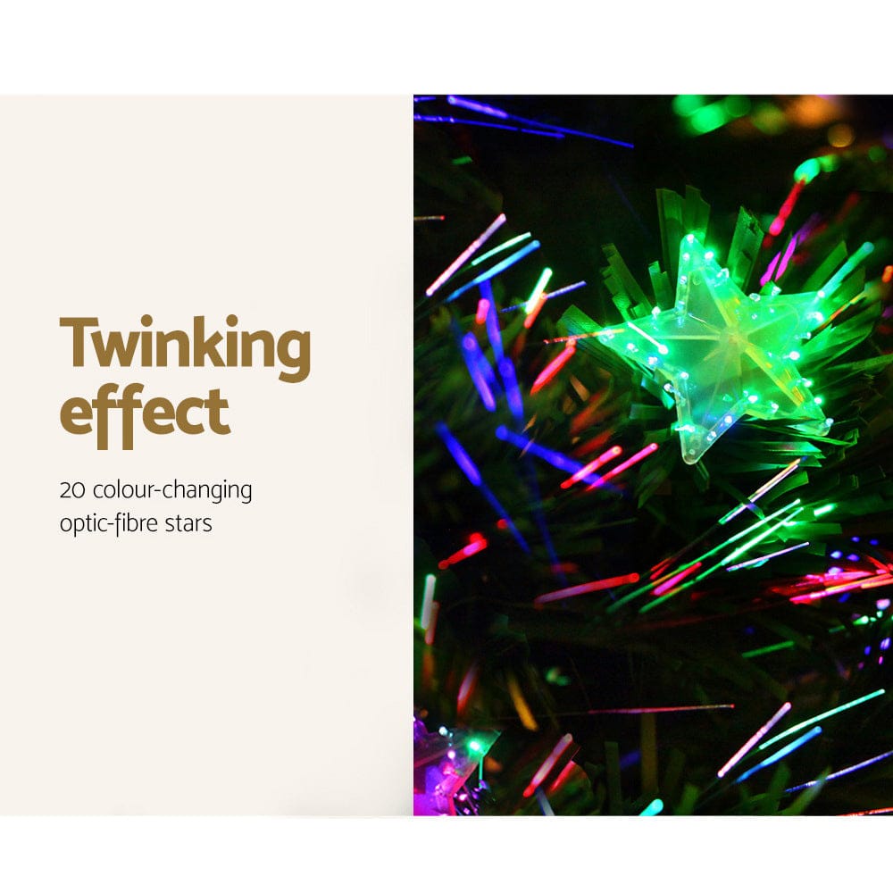 Jingle Jollys Occasions > Christmas > Christmas Trees Jingle Jollys 1.2m Christmas Tree Optic Fibre LED Xmas tree Multi Colour
