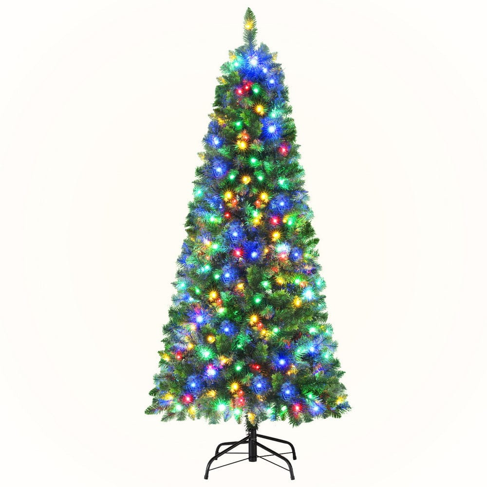 Jingle Jollys Occasions > Christmas > Christmas Trees Jingle Jollys 1.8M Pre-lit Christmas Tree 8 Mode Multi Colour 200 LED Light Xmas