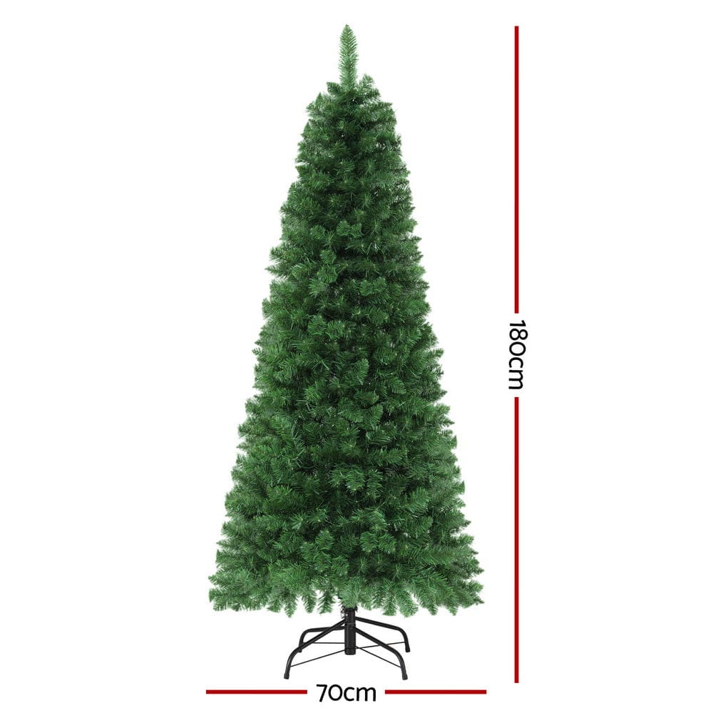 Jingle Jollys Occasions > Christmas > Christmas Trees Jingle Jollys 1.8M Pre-lit Christmas Tree 8 Mode Multi Colour 200 LED Light Xmas