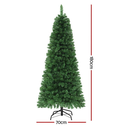 Jingle Jollys Occasions > Christmas > Christmas Trees Jingle Jollys 1.8M Pre-lit Christmas Tree 8 Mode Multi Colour 200 LED Light Xmas