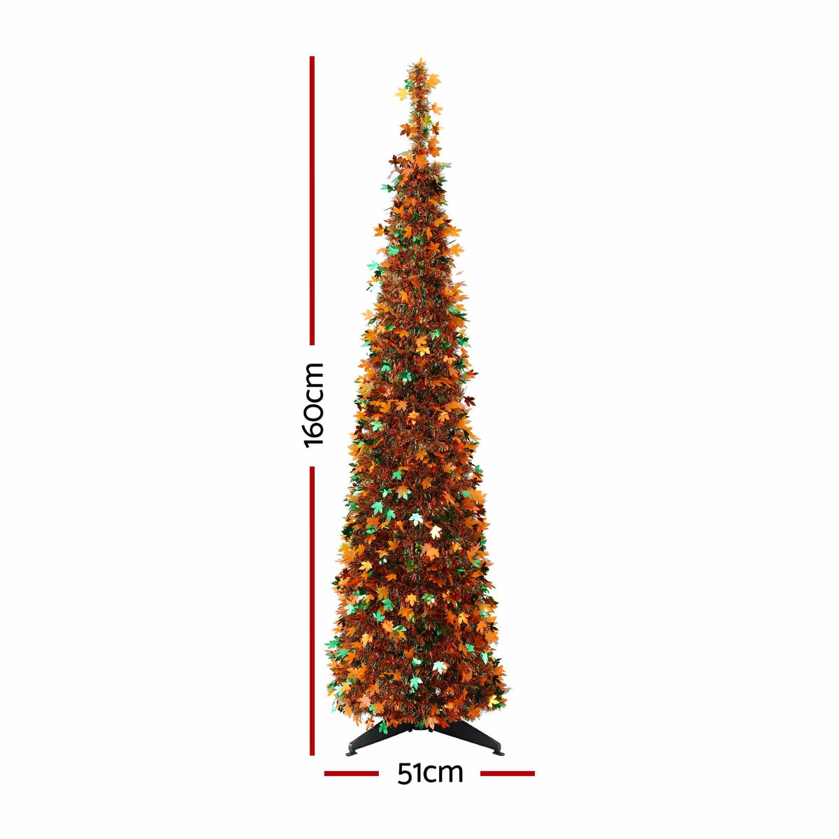 Jingle Jollys Occasions > Christmas > Christmas Trees Jingle Jollys 160cm Pop Up Christmas Tree Artificial Christmas Tree Golden Maple Leaf