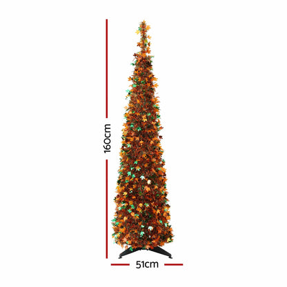 Jingle Jollys Occasions > Christmas > Christmas Trees Jingle Jollys 160cm Pop Up Christmas Tree Artificial Christmas Tree Golden Maple Leaf