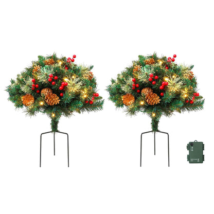 Jingle Jollys Occasions > Christmas > Christmas Trees Jingle Jollys 2 Pack 45cm Lighted Artificial Christmas Tree Pathway Xmas Trees