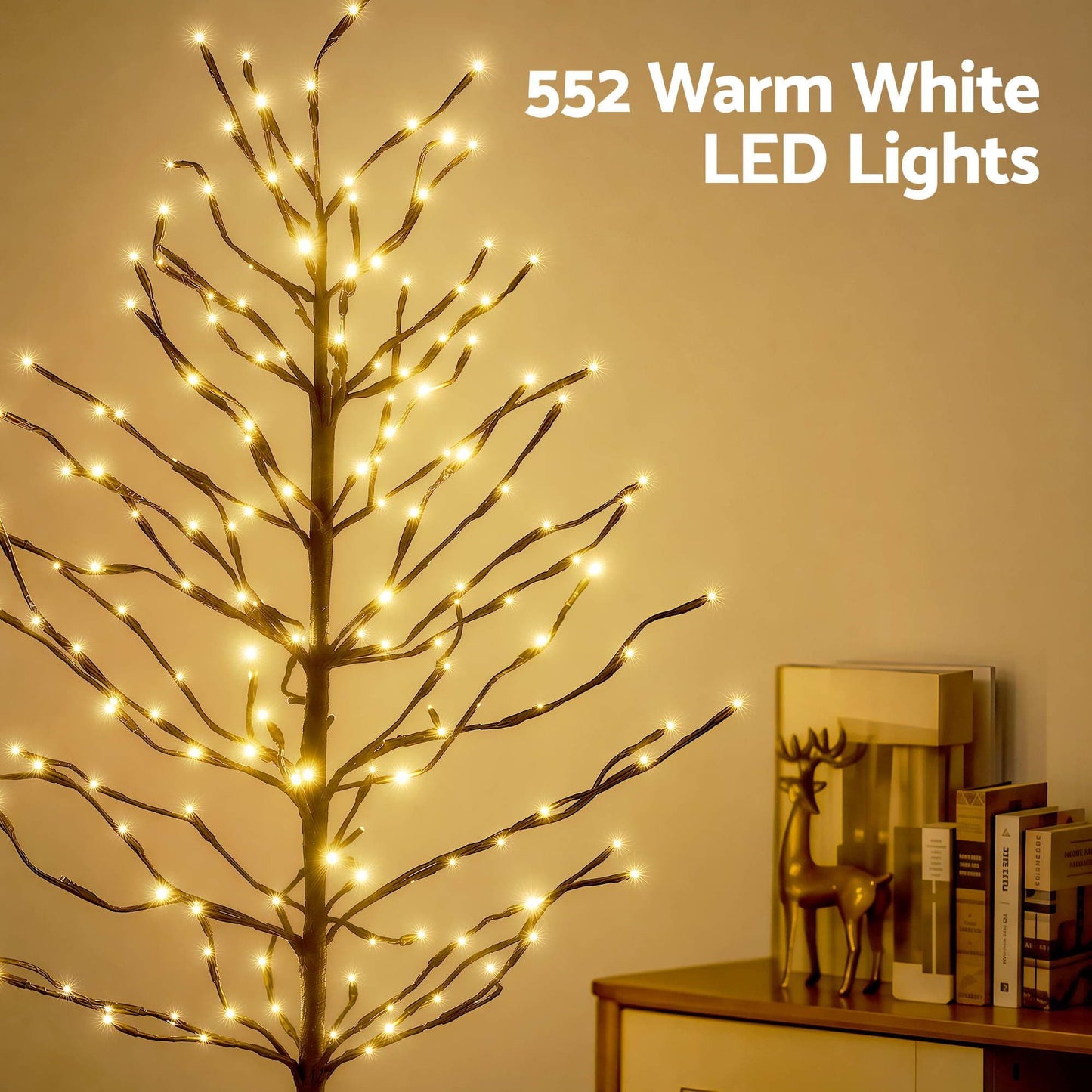 Jingle Jollys Occasions > Christmas > Christmas Trees Jingle Jollys 3 Pack LED Christmas Tree Lighted Birch Tree Indoor Outdoor Xmas Decor Warm White