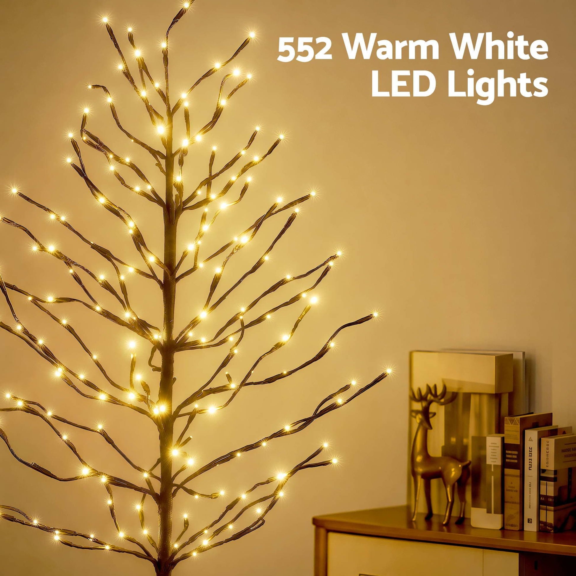 Jingle Jollys Occasions > Christmas > Christmas Trees Jingle Jollys 3 Pack LED Christmas Tree Lighted Birch Tree Indoor Outdoor Xmas Decor Warm White