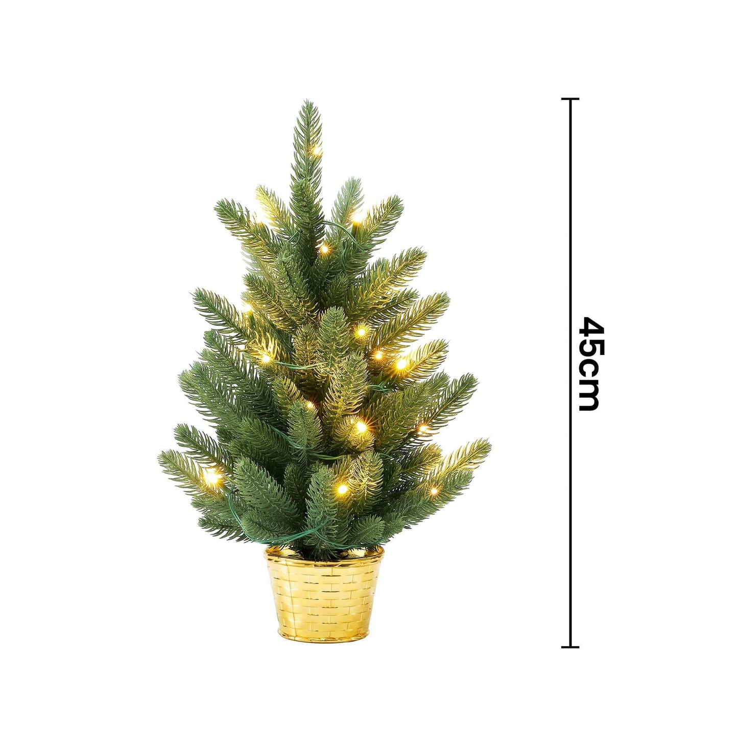 Jingle Jollys Occasions > Christmas > Christmas Trees Jingle Jollys 45cm Artificial Christmas Tree Mini Christmas Tree Warm Light