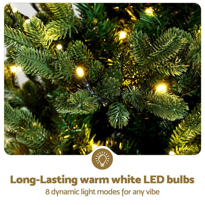 Jingle Jollys Occasions > Christmas > Christmas Trees Jingle Jollys Christmas Tree 1.2M LED Potted Xmas Tree Party Decor 8 Light Modes