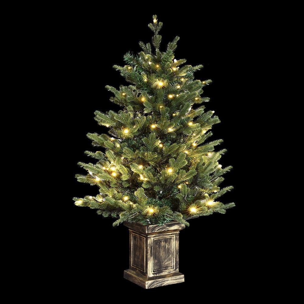 Jingle Jollys Occasions > Christmas > Christmas Trees Jingle Jollys Christmas Tree 1.2M LED Potted Xmas Tree Party Decor 8 Light Modes