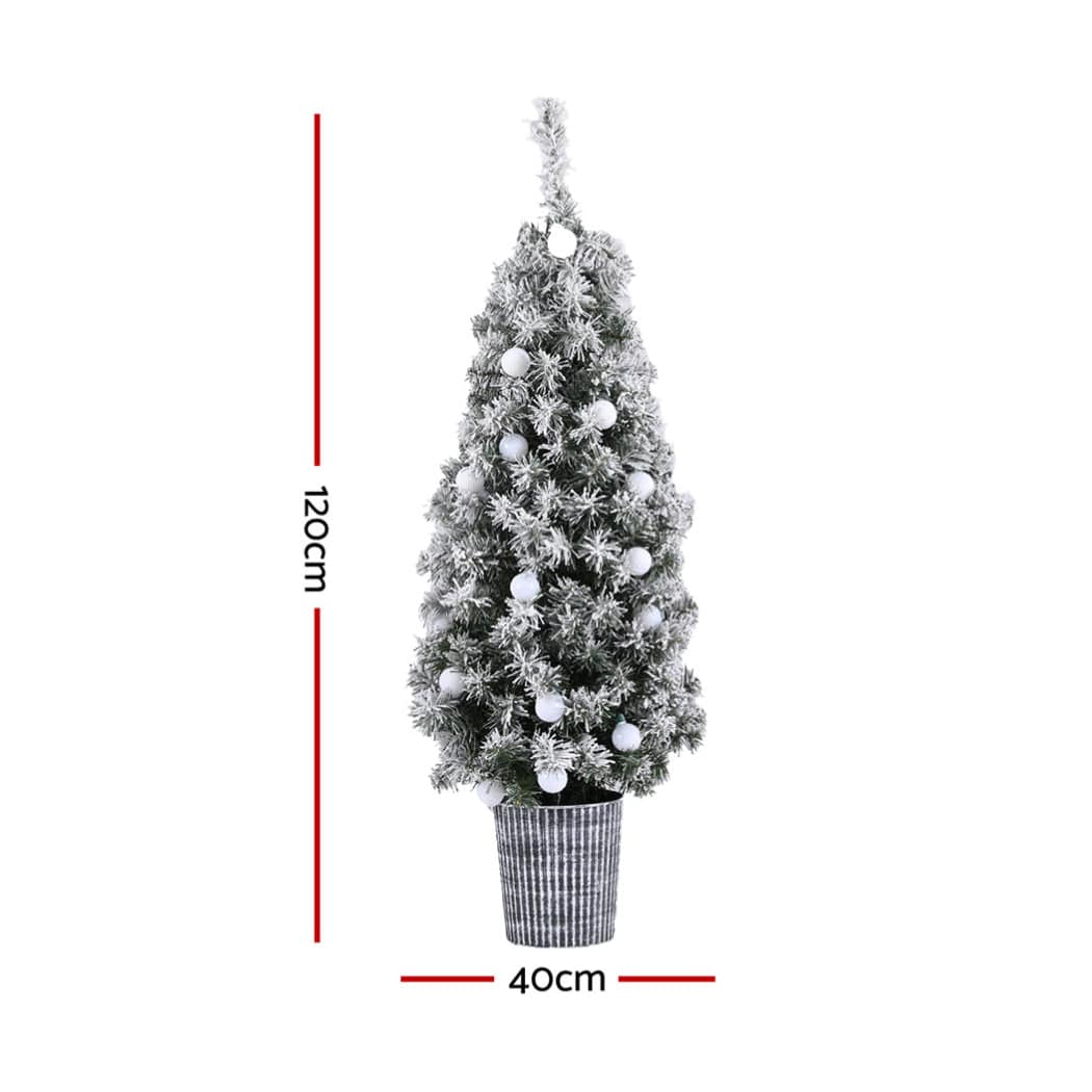 Jingle Jollys Occasions > Christmas > Christmas Trees Jingle Jollys Christmas Tree 1.2M Potted Snowy Xmas Tree