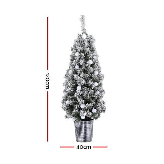 Jingle Jollys Occasions > Christmas > Christmas Trees Jingle Jollys Christmas Tree 1.2M Potted Snowy Xmas Tree