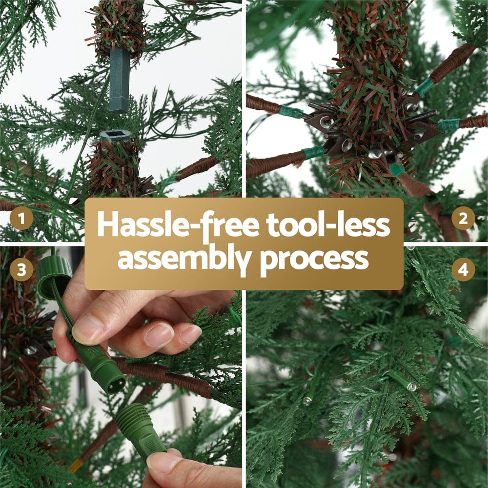 Jingle Jollys Occasions > Christmas > Christmas Trees Jingle Jollys Christmas Tree 1.5M LED Xmas Tree Sparse 263 Tips Party Decoration