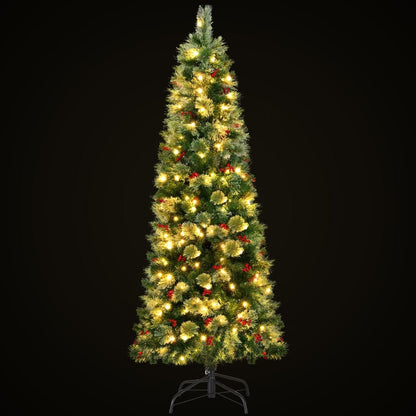 Jingle Jollys Occasions > Christmas > Christmas Trees Jingle Jollys Christmas Tree 1.8M LED Xmas Tree Party Decorations Red Barries