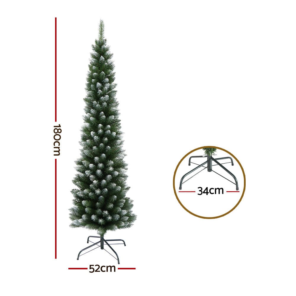 Jingle Jollys Occasions > Christmas > Christmas Trees Jingle Jollys Christmas Tree 1.8m Xmas Tree Decorations Snowy 300 Tips