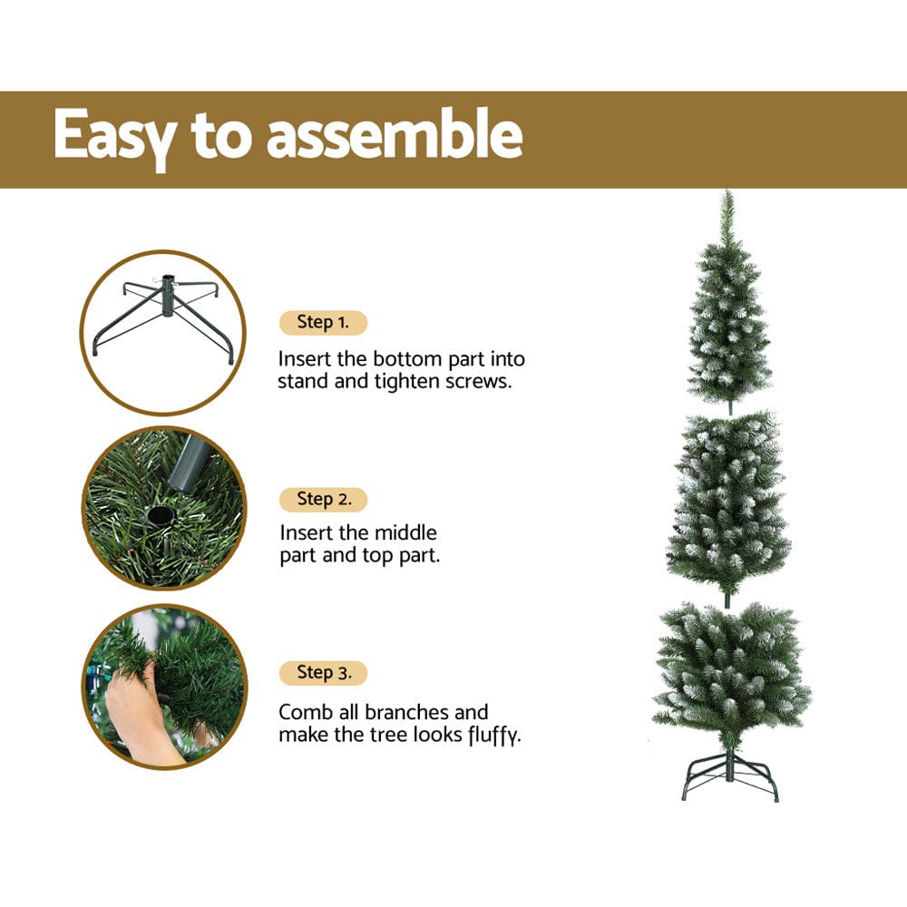 Jingle Jollys Occasions > Christmas > Christmas Trees Jingle Jollys Christmas Tree 1.8m Xmas Tree Decorations Snowy 300 Tips