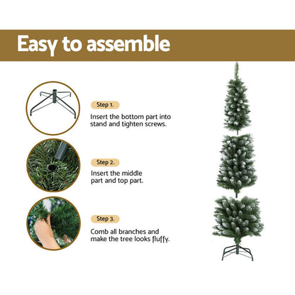 Jingle Jollys Occasions > Christmas > Christmas Trees Jingle Jollys Christmas Tree 1.8m Xmas Tree Decorations Snowy 300 Tips
