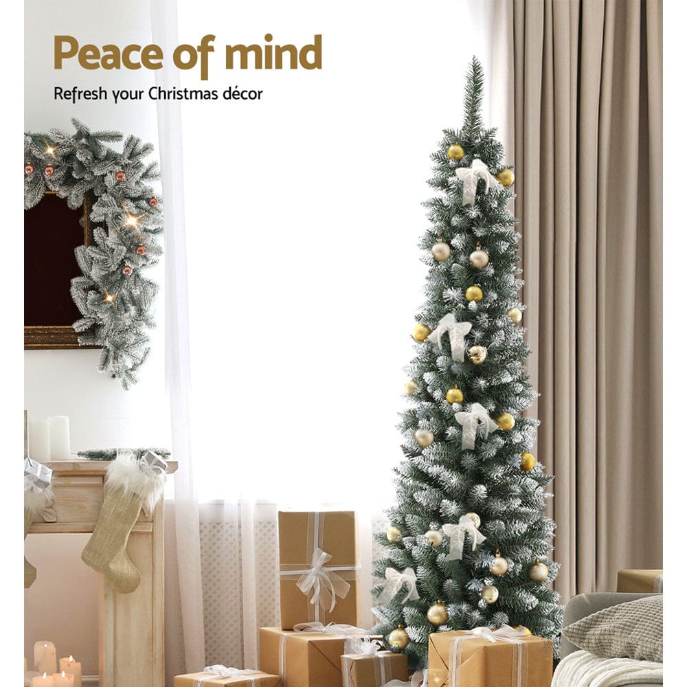 Jingle Jollys Occasions > Christmas > Christmas Trees Jingle Jollys Christmas Tree 1.8m Xmas Tree Decorations Snowy 300 Tips