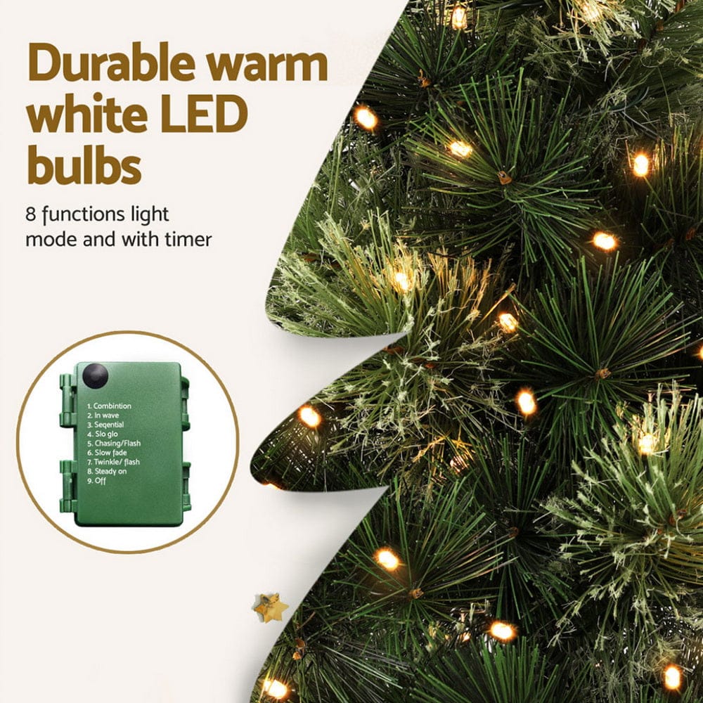 Jingle Jollys Occasions > Christmas > Christmas Trees Jingle Jollys Christmas Tree 60CM Mini Tabletop 8 Light Modes Timer Xmas Tree