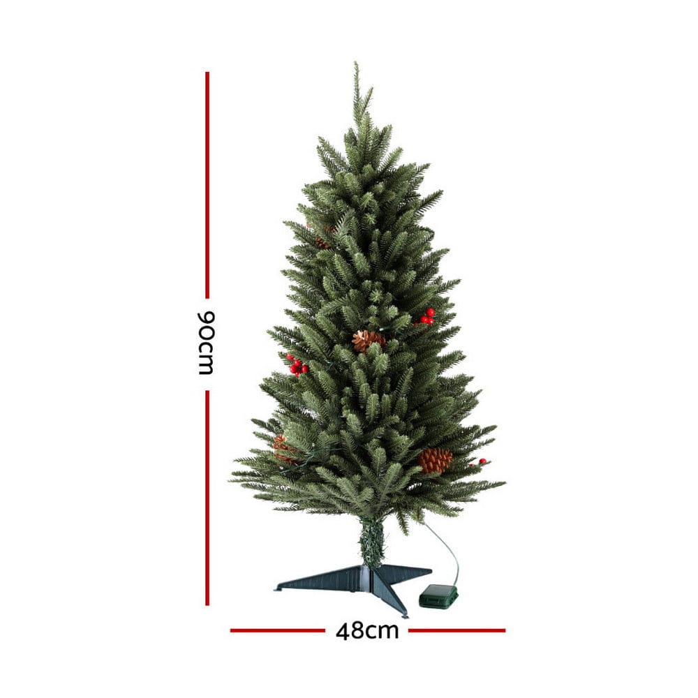 Jingle Jollys Occasions > Christmas > Christmas Trees Jingle Jollys Mini Christmas Tree 90cm LED Xmas Tree Party Decorations