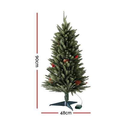 Jingle Jollys Occasions > Christmas > Christmas Trees Jingle Jollys Mini Christmas Tree 90cm LED Xmas Tree Party Decorations