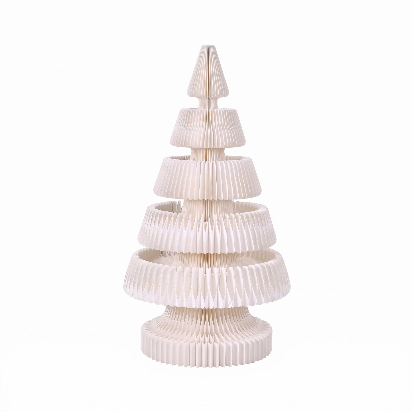 Jingle Jollys Occasions > Christmas > Christmas Trees Jingle Jollys Paper Christmas Tree 114CM w/ Star Topper LEDs Xmas Decorations Kit Home Office White