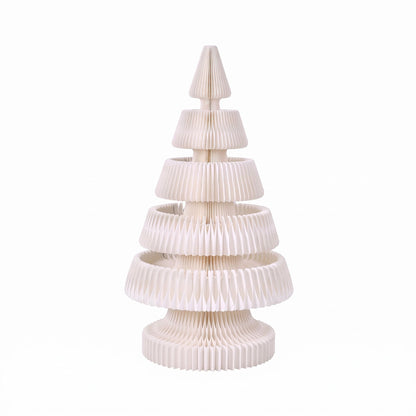 Jingle Jollys Occasions > Christmas > Christmas Trees Jingle Jollys Paper Christmas Tree 114CM w/ Star Topper LEDs Xmas Decorations Kit Home Office White