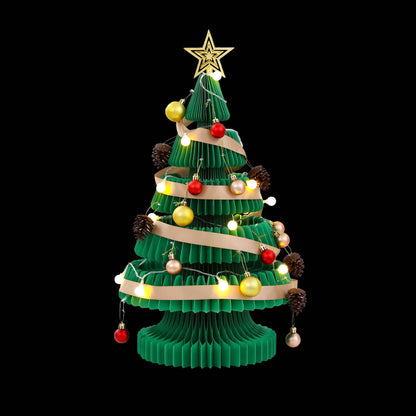 Jingle Jollys Occasions > Christmas > Christmas Trees Jingle Jollys Paper Christmas Tree 62CM w/ Star Topper LEDs Xmas Decorations Kit Home Office Green