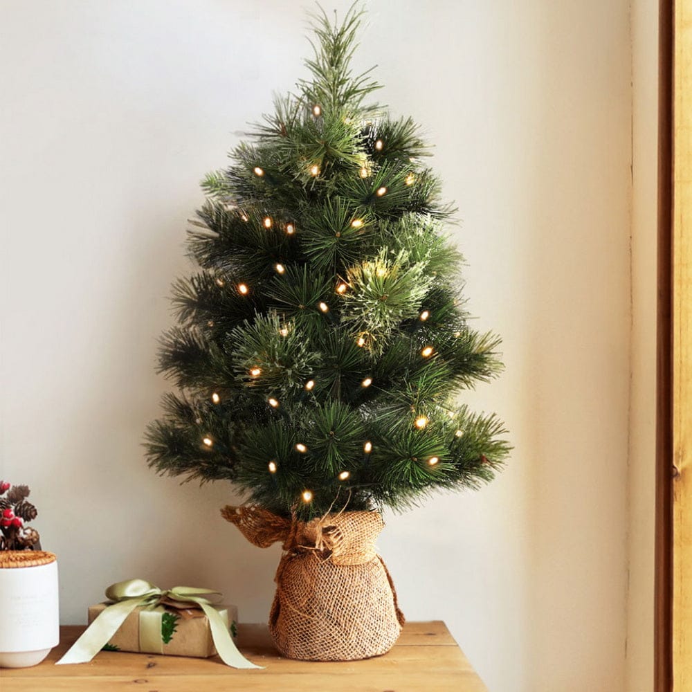 Jingle Jollys Occasions > Christmas > Christmas Trees Jingle Jollys Tabletop Christmas Tree 60CM 8 Light Modes Timer Function