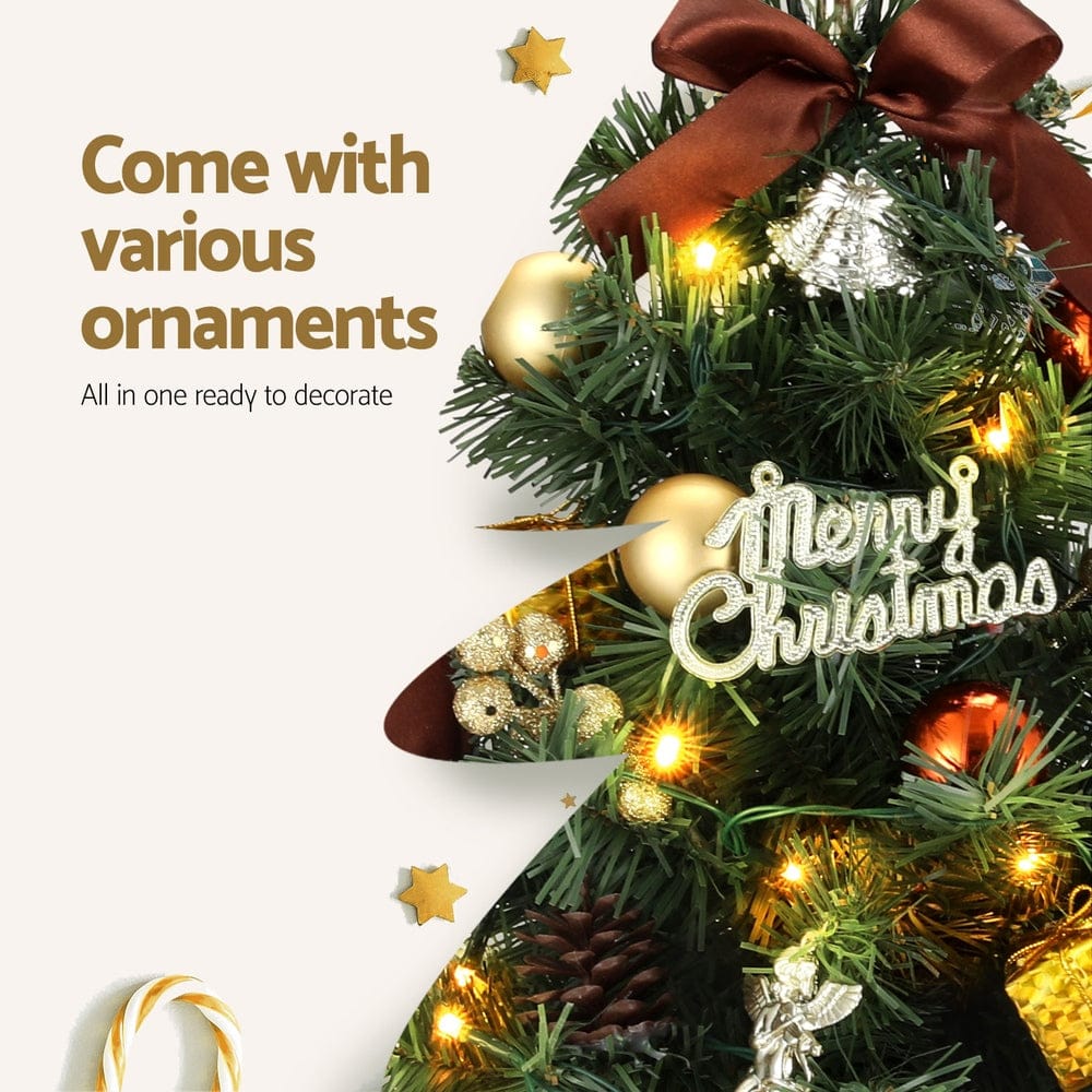 Jingle Jollys Occasions > Christmas > Christmas Trees Jingle Jollys Tabletop Christmas Tree 60CM LED Xmas Tree Tree Topper Ornaments