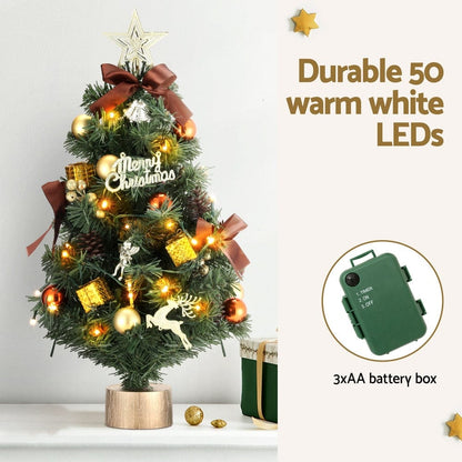 Jingle Jollys Occasions > Christmas > Christmas Trees Jingle Jollys Tabletop Christmas Tree 60CM LED Xmas Tree Tree Topper Ornaments