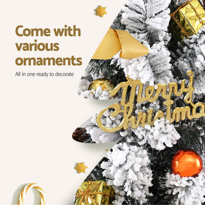 Jingle Jollys Occasions > Christmas > Christmas Trees Jingle Jollys Tabletop Christmas Tree 60CM Snowy Xmas Tree Tree Topper Ornaments