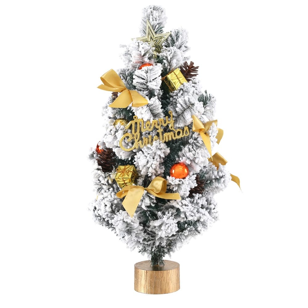 Jingle Jollys Occasions > Christmas > Christmas Trees Jingle Jollys Tabletop Christmas Tree 60CM Snowy Xmas Tree Tree Topper Ornaments