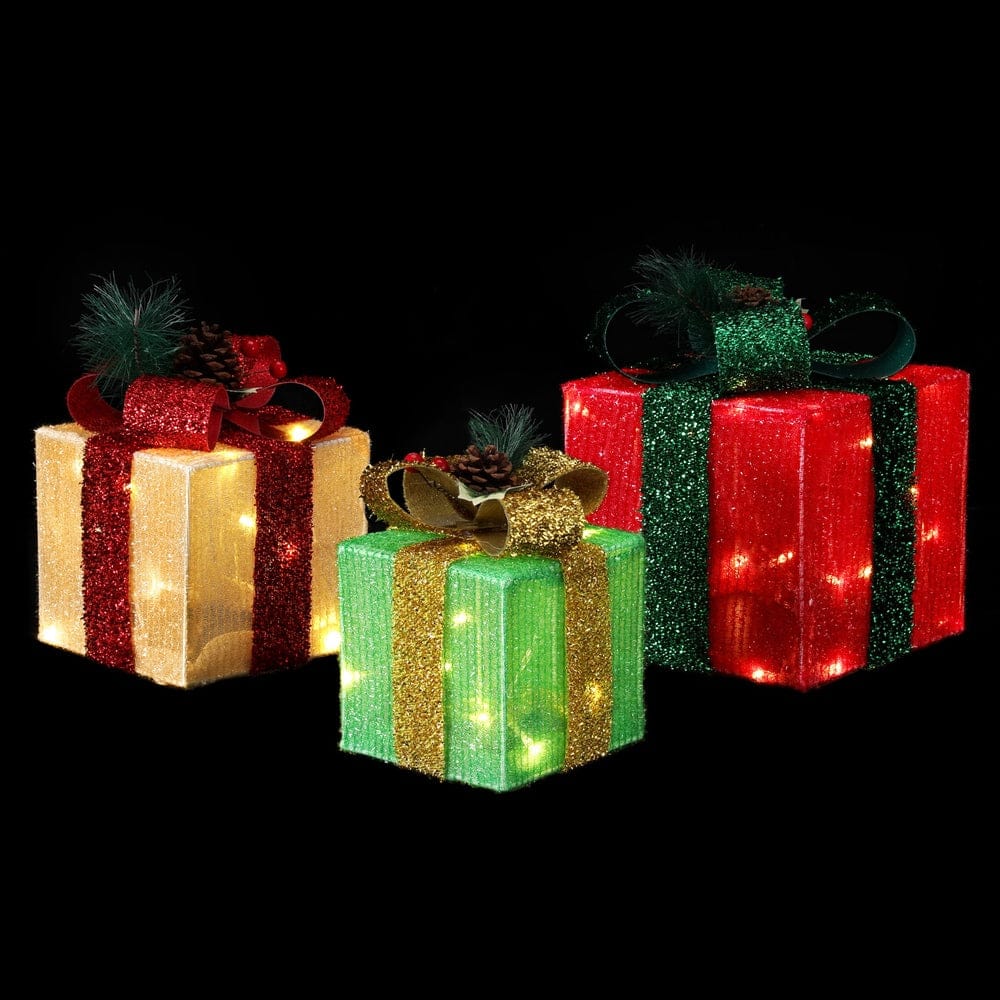 Jingle Jollys Occasions > Christmas > Christmas Wreaths & Garlands 3 PCS Christmas Lights 60 LED Fairy Light Gift Box Jingle Jollys